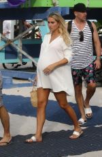 Pregnant CLAIRE HOLT and Andrew Joblon Out in Miami 12/08/2018