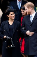 Pregnant MEGHAN MARKLE at Christmas Day Church Service in King