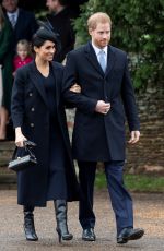Pregnant MEGHAN MARKLE at Christmas Day Church Service in King
