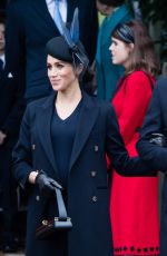 Pregnant MEGHAN MARKLE at Christmas Day Church Service in King