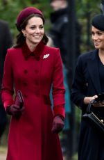 Pregnant MEGHAN MARKLE at Christmas Day Church Service in King