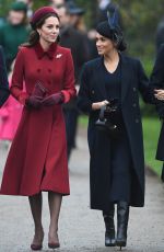 Pregnant MEGHAN MARKLE at Christmas Day Church Service in King