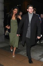 PRIYANKA CHOPRA and Nick Jonas at Sketch Restaurant in London 12/28/2018