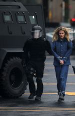 RACHEL TAYLOR on the Set of Jessica Jones, Season 3 in New York 12/14/2018