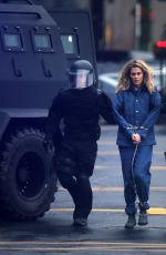 RACHEL TAYLOR on the Set of Jessica Jones, Season 3 in New York 12/14/2018