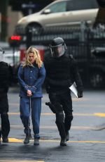 RACHEL TAYLOR on the Set of Jessica Jones, Season 3 in New York 12/14/2018