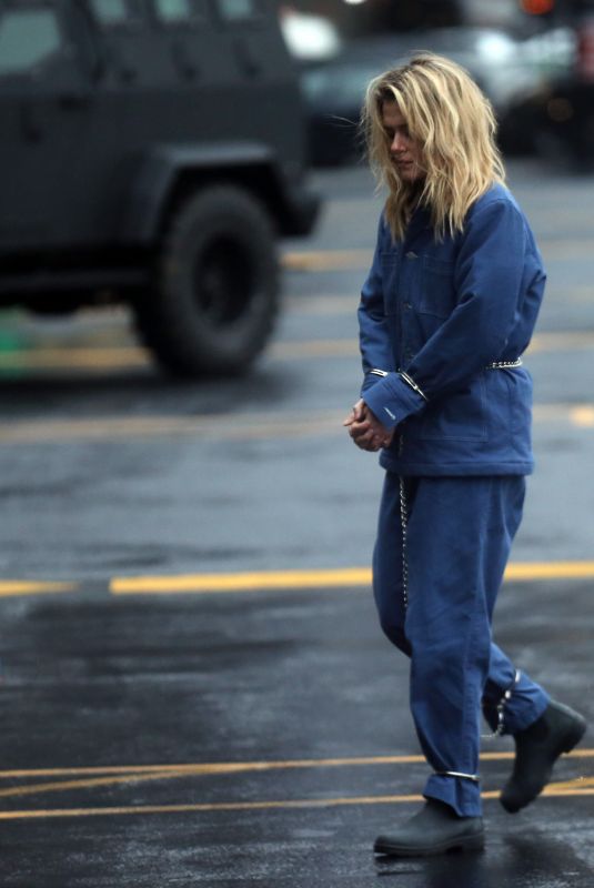RACHEL TAYLOR on the Set of Jessica Jones, Season 3 in New York 12/14/2018