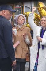 REBECCA RITTENHOUSE and ZOE BOYLE on the Set of Four Weddings and a Funeral Anthology Adaptation in London 12/05/2018