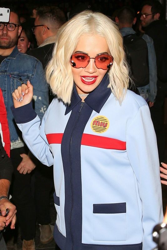 RITA ORA Arrives to Preform a Suprise Show at Abbey in West Hollwood 12/04/2018