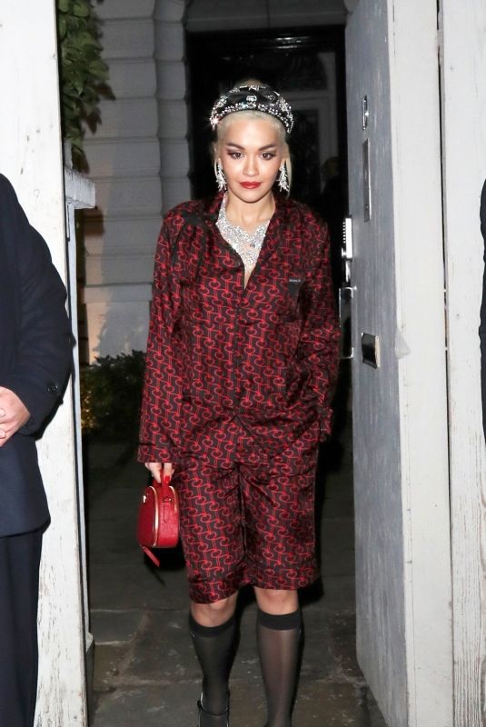 RITA ORA at Miuccia Prada Party in London 12/10/2018
