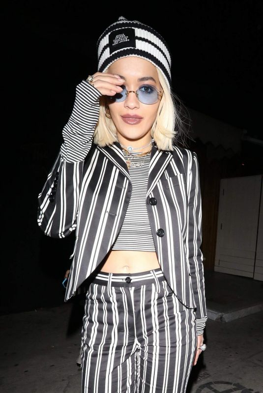 RITA ORA at Nice Guy in West Hollywood 12/03/2018