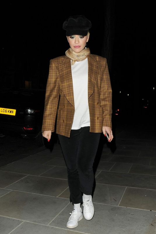 RITA ORA Leaves Graham Norton Christmas Special Show in London 12/12/2018