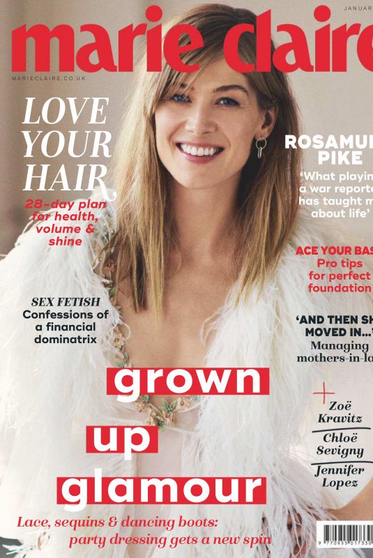 ROSAMUND  PIKE in Marie Claire Magazine, UK January 2019