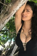 SALMA HAYEK in Swimsuit - Instagram Picture 12/29/2018