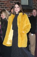 SANDRA BULLOCK Arrives at Late Show with Stephen Colbert in New York 12/17/2018