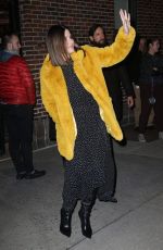 SANDRA BULLOCK Arrives at Late Show with Stephen Colbert in New York 12/17/2018