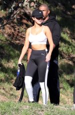 SELENA GOME in Tights Out Hiking in Malibu 12/19/2018
