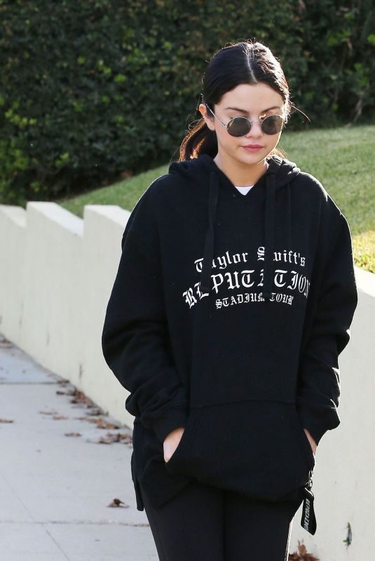 SELENA GOMEZ Out and About in Los Angeles 12/26/2018