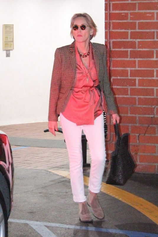 SHARON STONE Out and About in Beverly Hills 12/17/2018