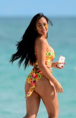 SIAN GABBIDON in Bikini at a Beach in Miami 12/24/2018
