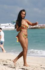 SIAN GABBIDON in Bikini at a Beach in Miami 12/24/2018