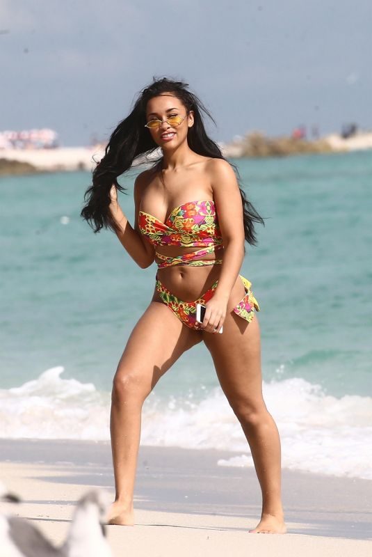 SIAN GABBIDON in Bikini at a Beach in Miami 12/24/2018