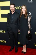 SIBI BLAZIC and Christian Bale at Vice Premiere in Los Angeles 12/11/2018