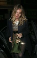 SIENNA MILLER at Chiltern Firehouse in London 12/19/2018