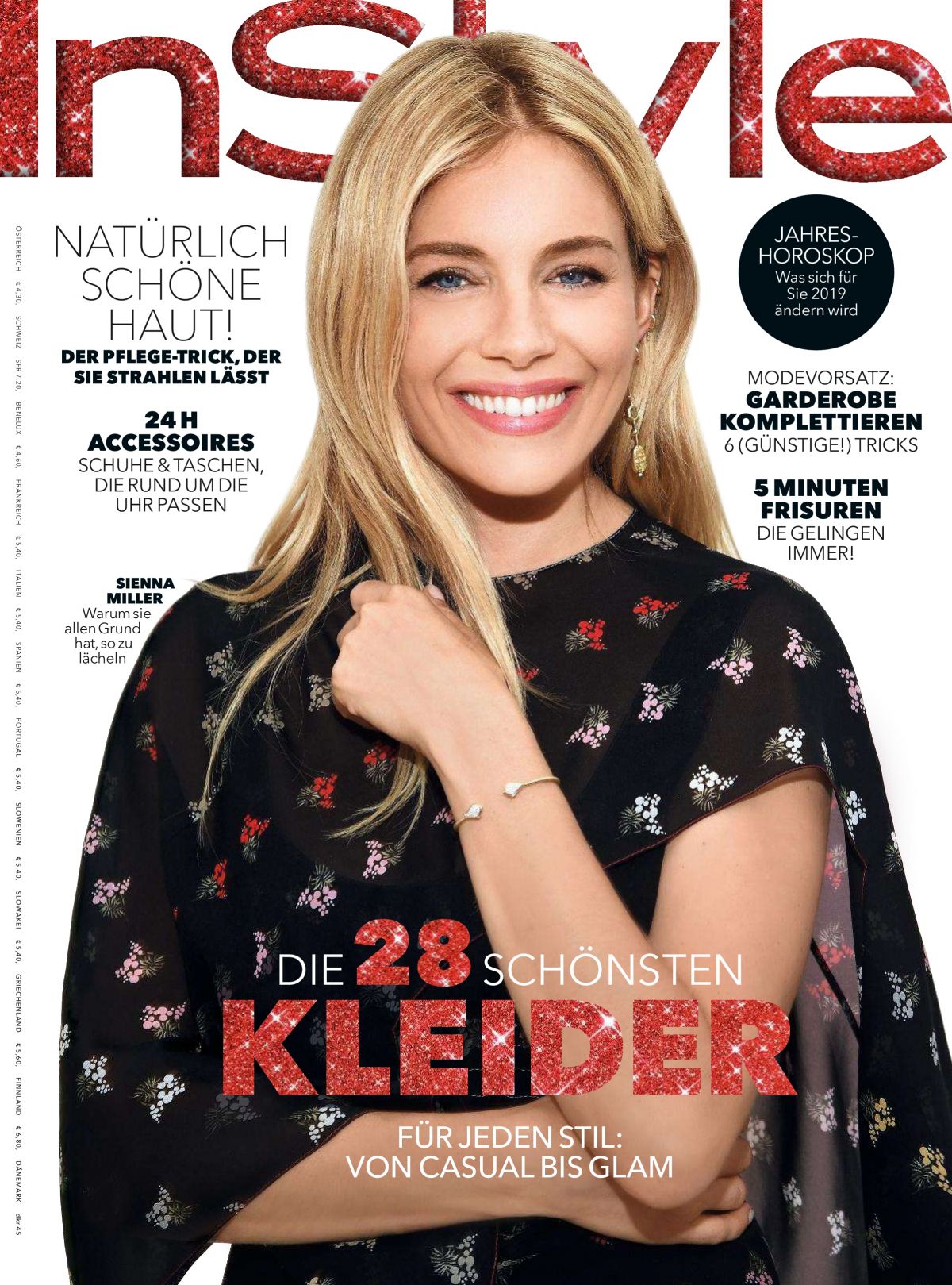 SIENNA MILLER in Instyle Magazine, Germany January 2019 – HawtCelebs