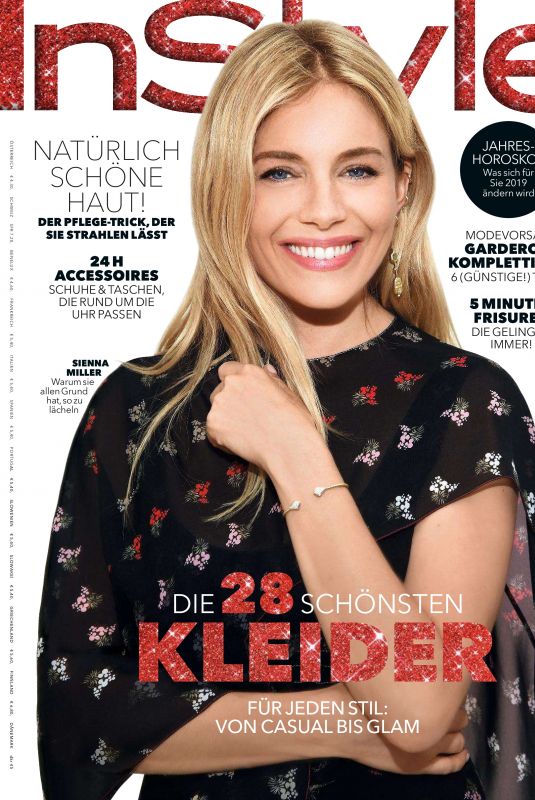 SIENNA MILLER in Instyle Magazine, Germany January 2019