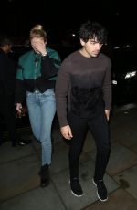 SOPHIE TURNER and Joe Jonas at Delaunay Restaurant in London 12/22/2018