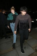 SOPHIE TURNER and Joe Jonas at Delaunay Restaurant in London 12/22/2018