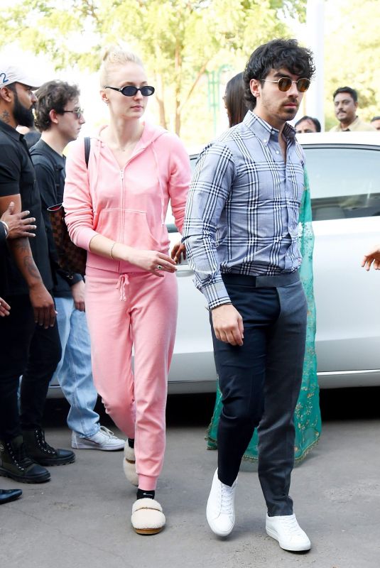 SOPHIE TURNER and Joe Jonas at Jodhpur Airport in India 12/03/2018