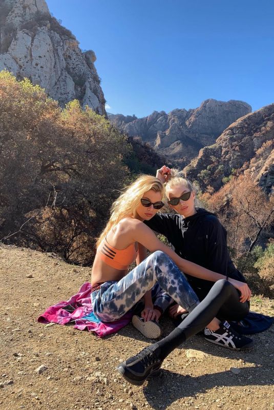 STELLA MAXWELL and ELSA HOSK Out Hikinig in Los Angeles - Instagram Pictures