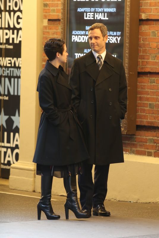 TATIANA MASLANY and Tony Goldwyn for Their Broadway Play Network in New York 12/08/2018
