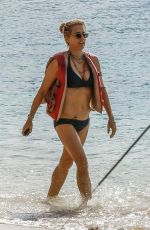 TEA LEONI in Bikini on Holiday in Barbados 12/27/2018