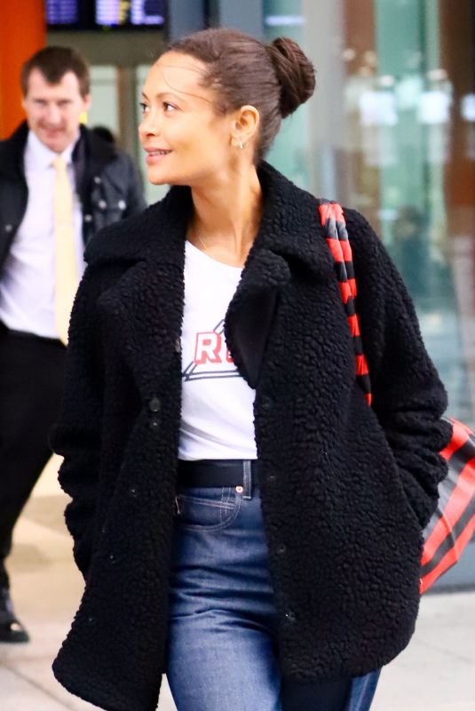 THANDIE NEWTON at Heathrow Airport in London 11/29/2018