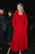 UMA THURMAN Arrives at Versace Fashion Show in New York 12/02/2018