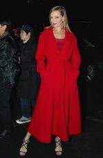 UMA THURMAN Arrives at Versace Fashion Show in New York 12/02/2018
