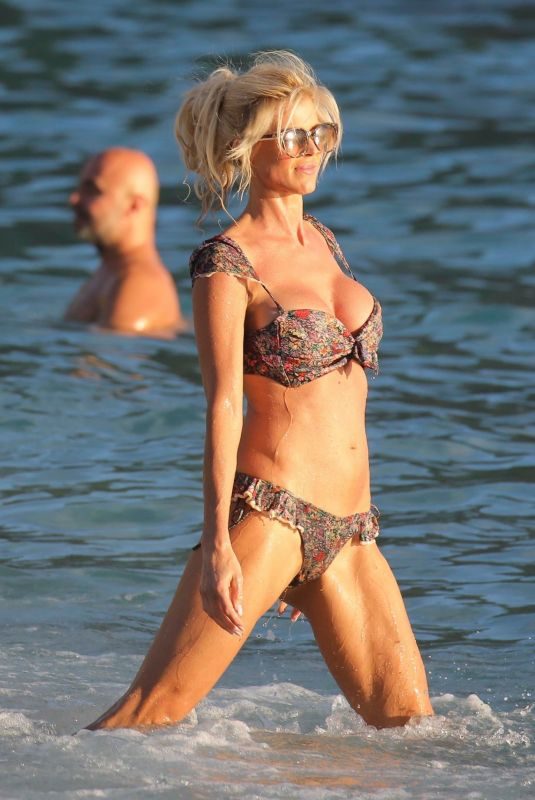 VICTORIA SILVSTEDT in Bikini on the Beach in St. Barts 12/22/2018