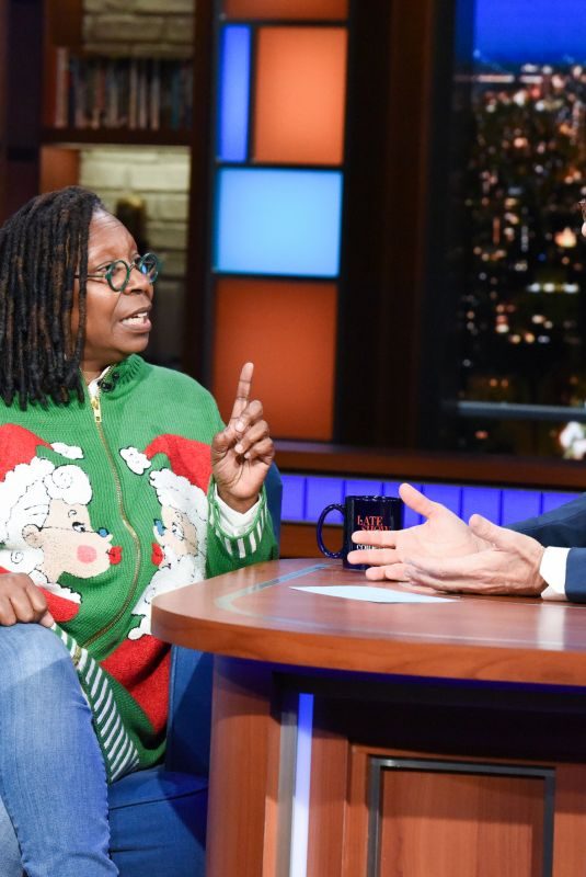WHOOPI GOLDBERG at Late Show with Stephen Colbert 12/11/2018
