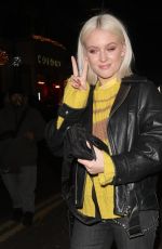 ZARA LARSSON at Drama Nightclub in London 12/09/2018