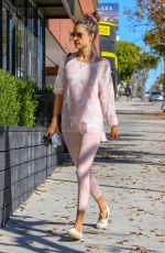ALESSANDRA AMBROSIO Arrives at Pilates Class in Los Angeles 01/19/2019