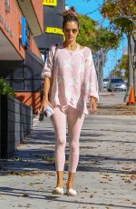 ALESSANDRA AMBROSIO Arrives at Pilates Class in Los Angeles 01/19/2019