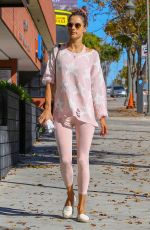 ALESSANDRA AMBROSIO Arrives at Pilates Class in Los Angeles 01/19/2019