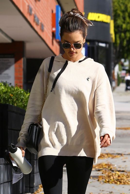 ALESSANDRA AMBROSIO Heading to Pilates Class in Los Angeles 01/21/2019