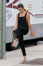 ALESSANDRA AMBROSIO in Overalls Out in Miami 01/23/2019