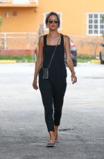 ALESSANDRA AMBROSIO in Overalls Out in Miami 01/23/2019