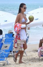 ALESSANDRA AMBROSIO in White Bikini at a Beach in Santa Catarina 01/03/2019