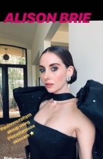ALISON BRIE Getting Ready for SAG Awards in Los Angeles 01/27/2019 Instagram Pictures